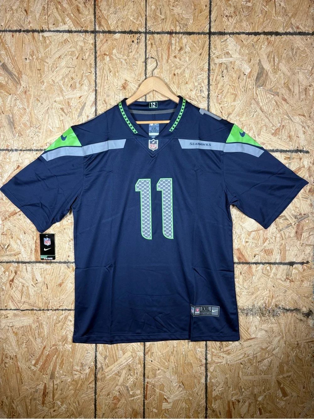 Nike Seattle Seahawks Navy & Green #11 Men’s Jaxon Smith-Njigba Jersey - XXL